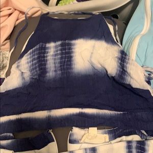 Two piece crop top and skirt